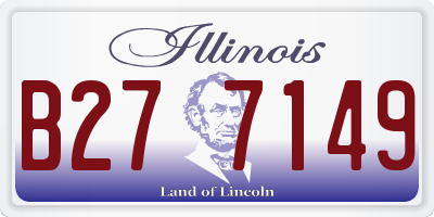 IL license plate B277149