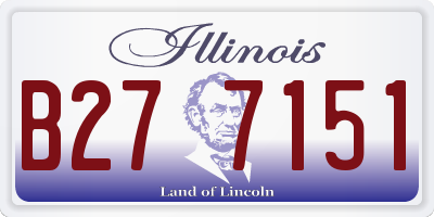 IL license plate B277151