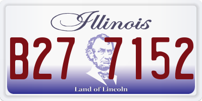 IL license plate B277152