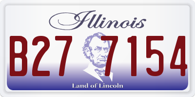 IL license plate B277154