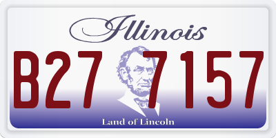 IL license plate B277157
