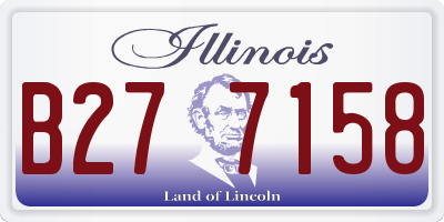 IL license plate B277158