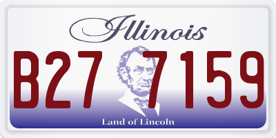 IL license plate B277159