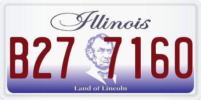IL license plate B277160
