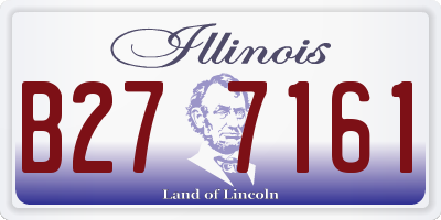 IL license plate B277161