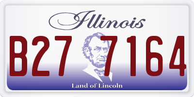 IL license plate B277164
