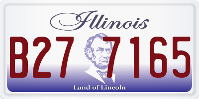 IL license plate B277165