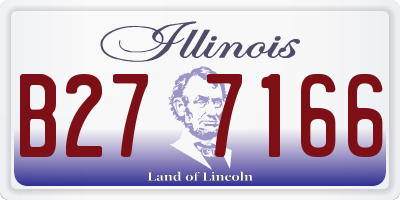 IL license plate B277166
