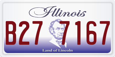 IL license plate B277167