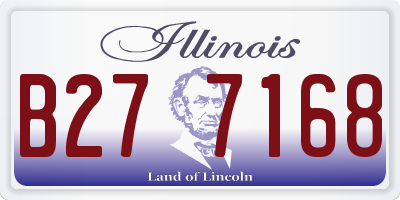 IL license plate B277168