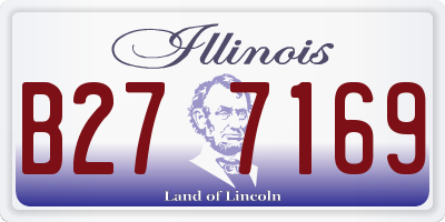 IL license plate B277169