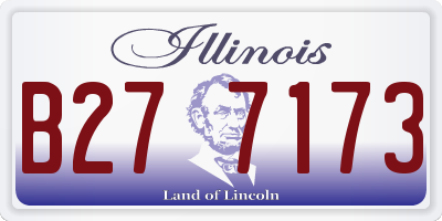 IL license plate B277173