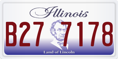 IL license plate B277178