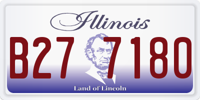 IL license plate B277180