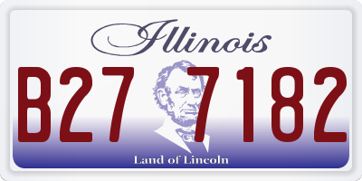 IL license plate B277182