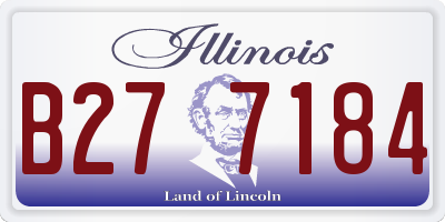 IL license plate B277184