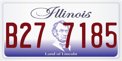 IL license plate B277185