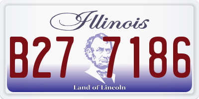 IL license plate B277186