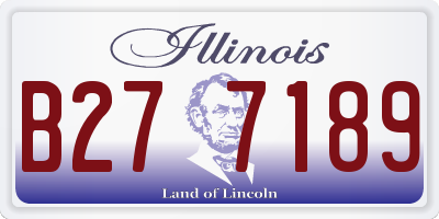 IL license plate B277189