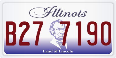 IL license plate B277190