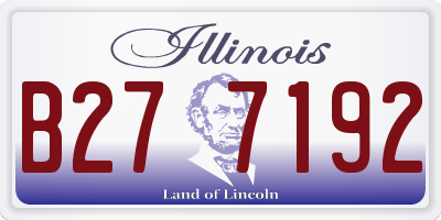 IL license plate B277192