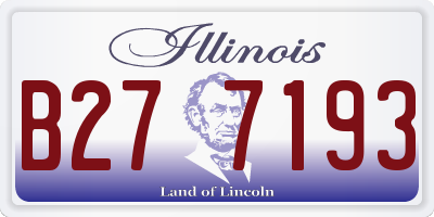 IL license plate B277193
