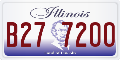 IL license plate B277200