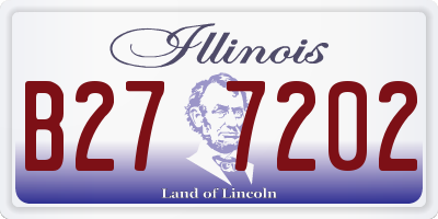 IL license plate B277202