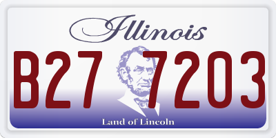 IL license plate B277203