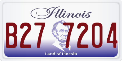 IL license plate B277204