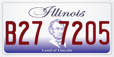 IL license plate B277205