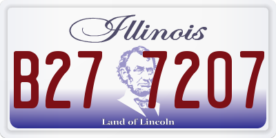 IL license plate B277207