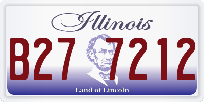 IL license plate B277212