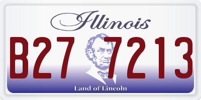 IL license plate B277213