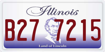 IL license plate B277215