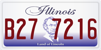 IL license plate B277216