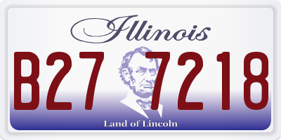 IL license plate B277218