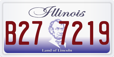 IL license plate B277219