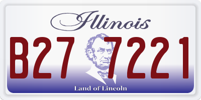 IL license plate B277221