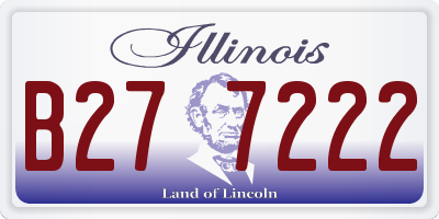 IL license plate B277222