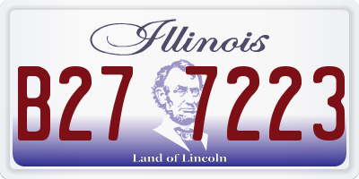 IL license plate B277223