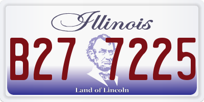 IL license plate B277225