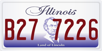 IL license plate B277226