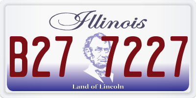 IL license plate B277227