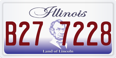 IL license plate B277228