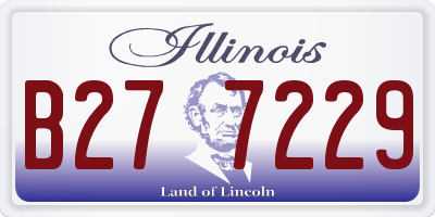 IL license plate B277229