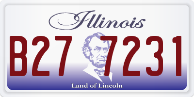 IL license plate B277231