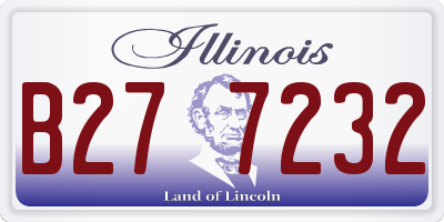 IL license plate B277232
