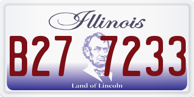 IL license plate B277233