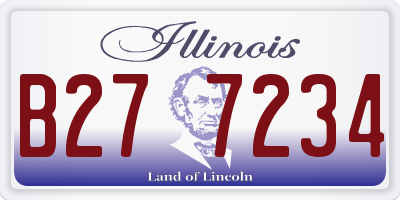 IL license plate B277234